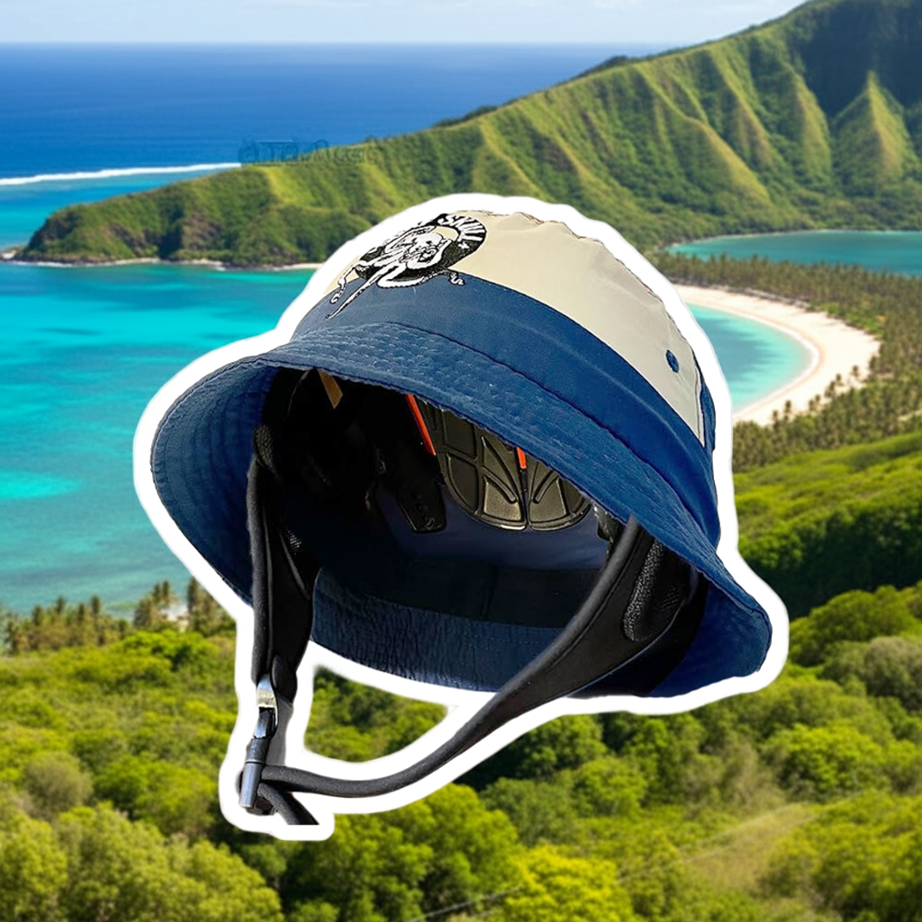 A Low profile "Surf-Helmet" and head protection; Bucket hat style