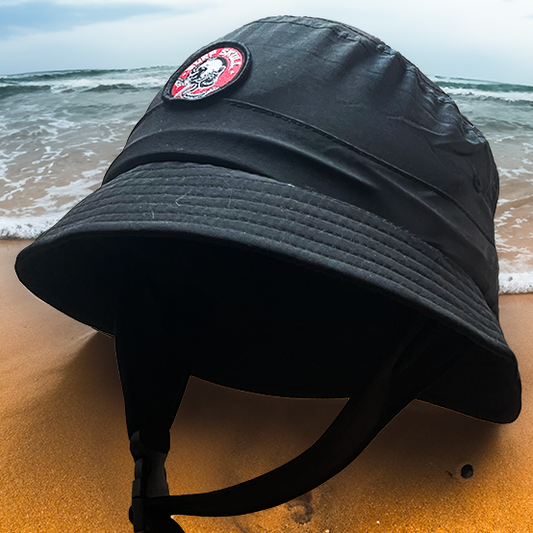 Black Low profile "Surf Helmet" and bucket hat
