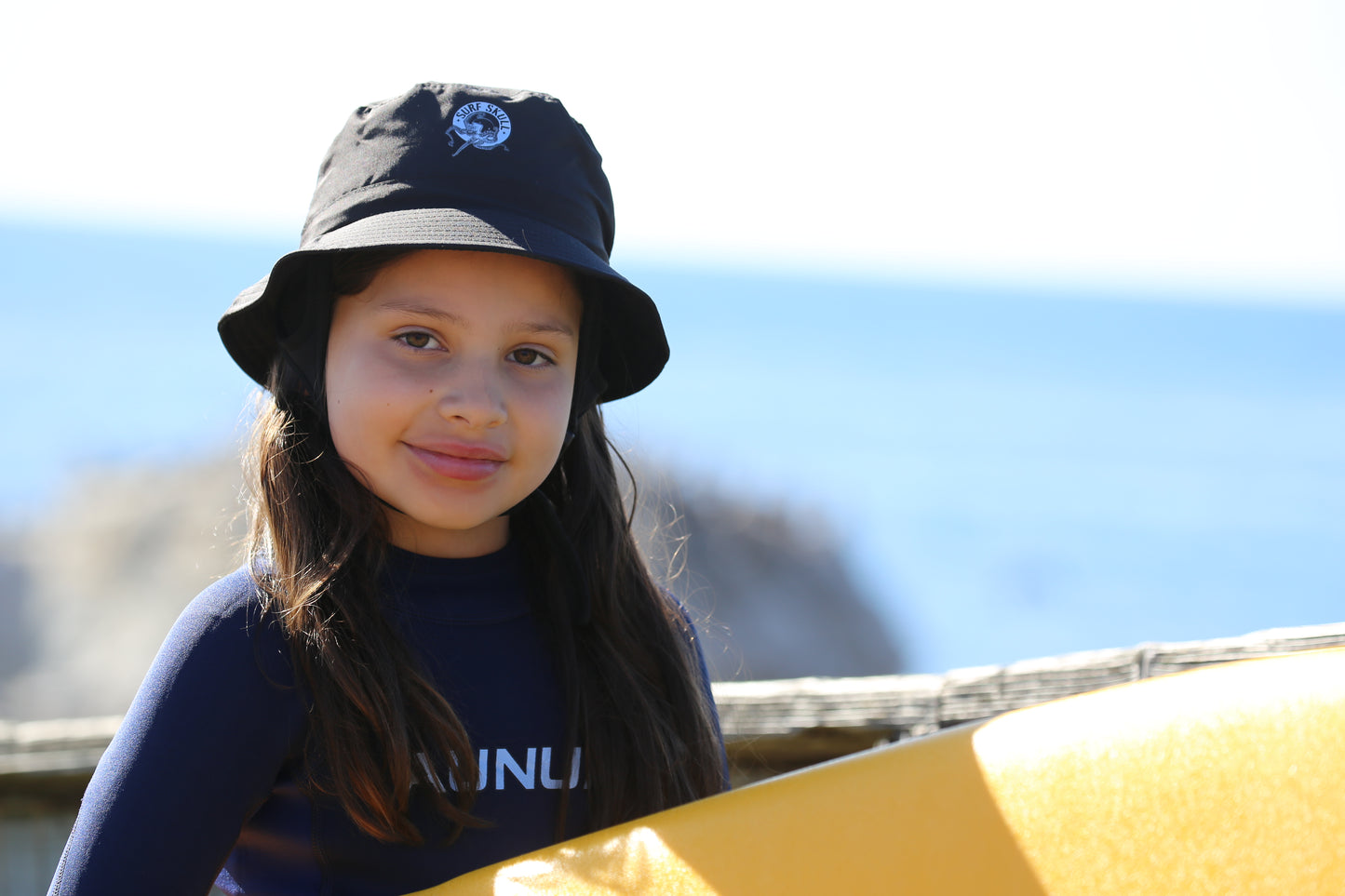 Children's Black Low profile "Surf Helmet" and bucket hat