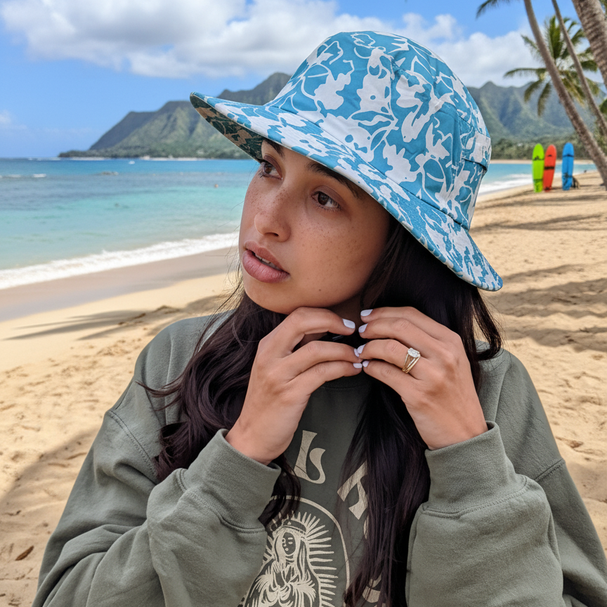 Nicawana x Surf Skull V1 Floral Surf Helmet